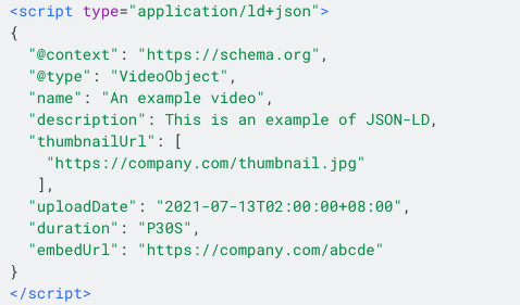 Example JSON LD