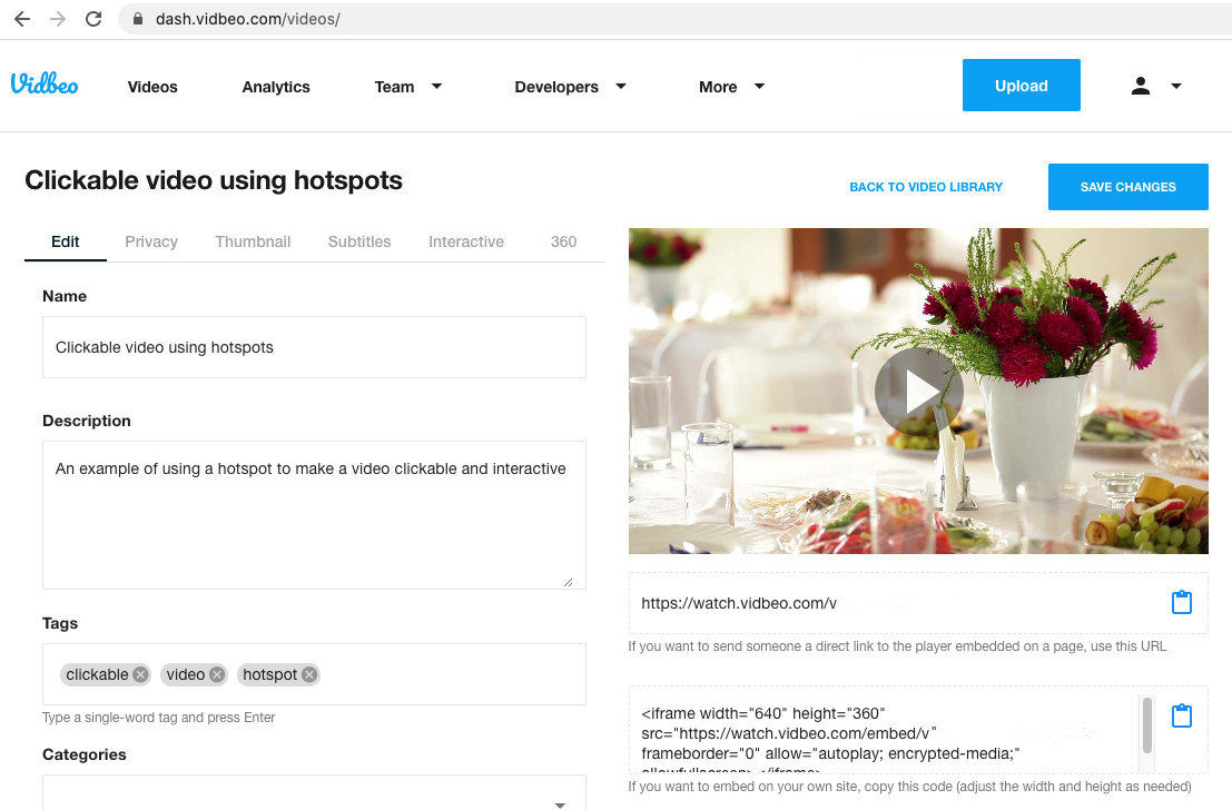 Advanced video CMS