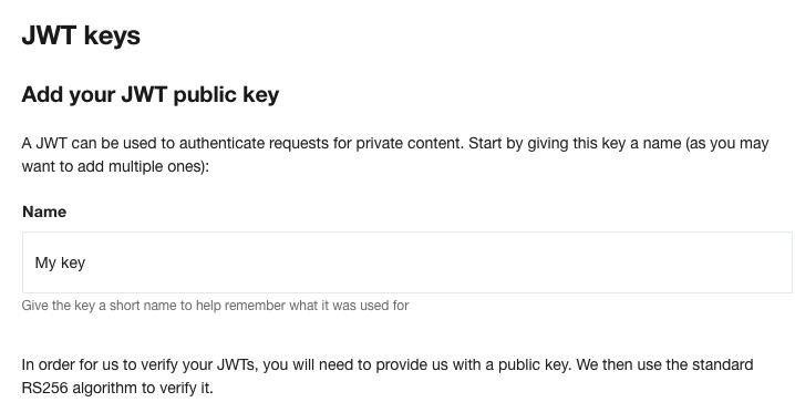 New JWT key