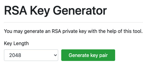 RSA key pair