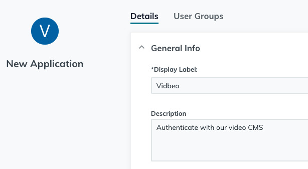 New identity provider details